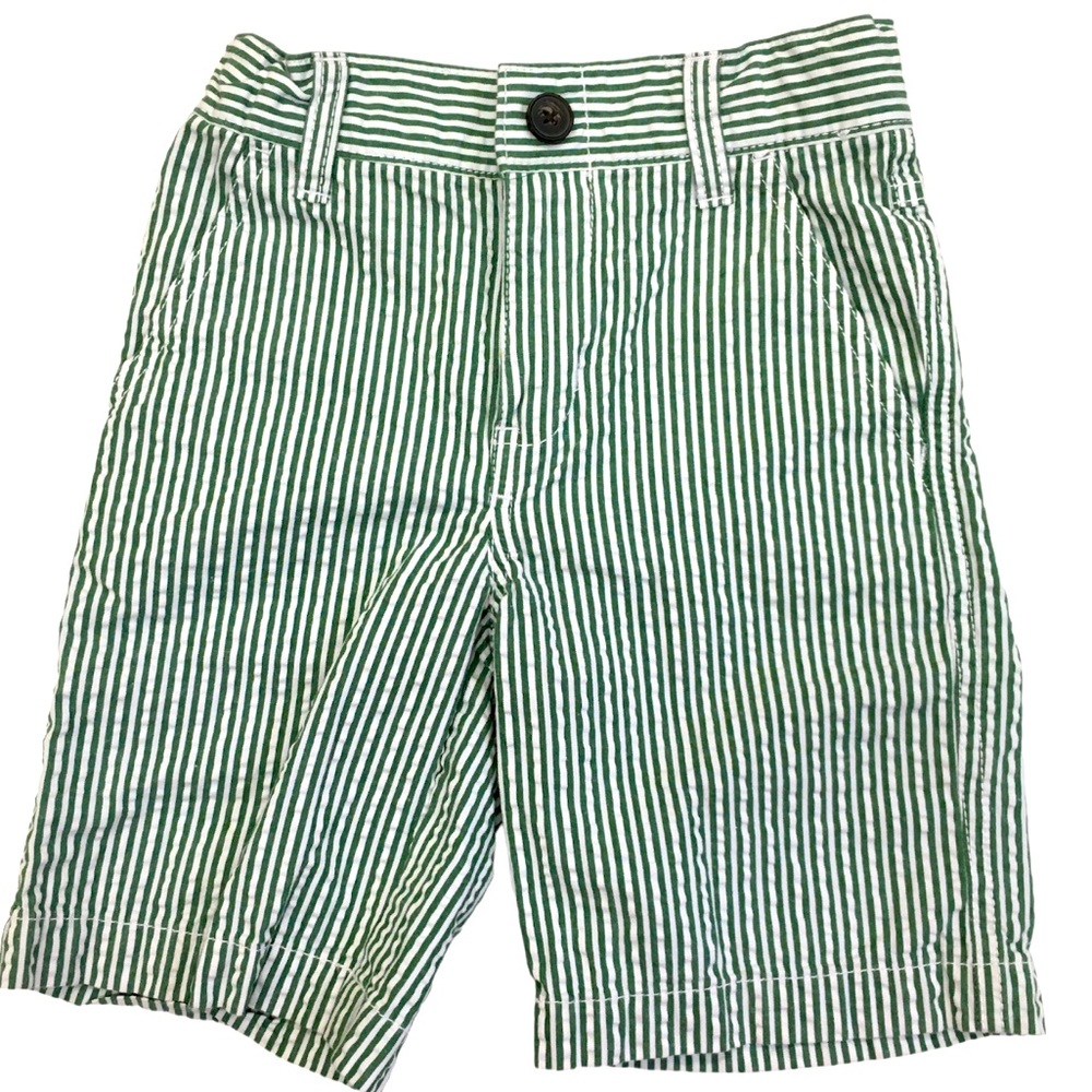 Gymboree Green Pinstripe Cotton Bermuda Shorts